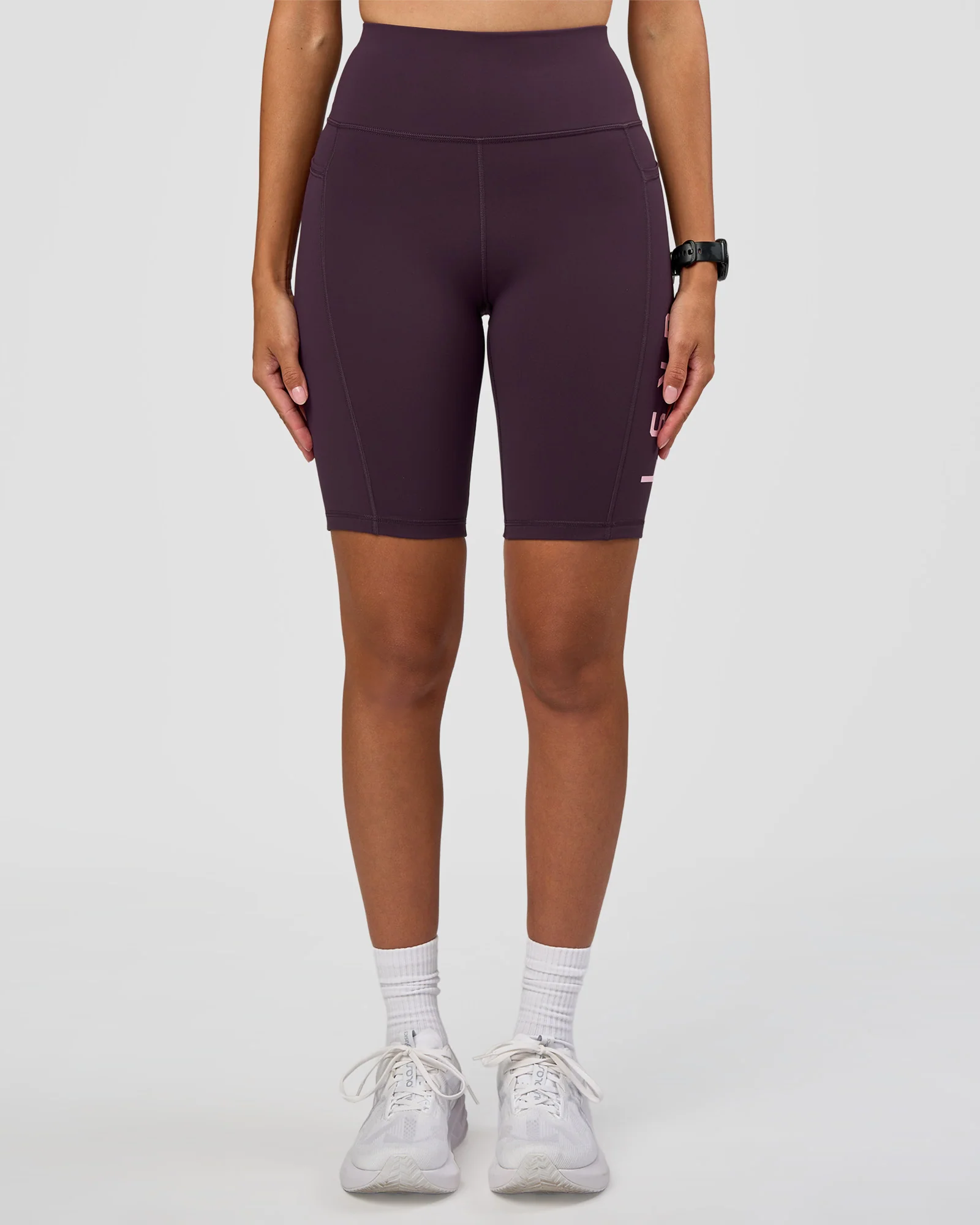 Rep Ultra High-Rise 9" Short Pockets - Midnight Plum-Marshmallow