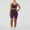 Rep Ultra High-Rise 9" Short Pockets - Midnight Plum-Marshmallow