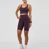 Rep Ultra High-Rise 9" Short Pockets - Midnight Plum-Marshmallow