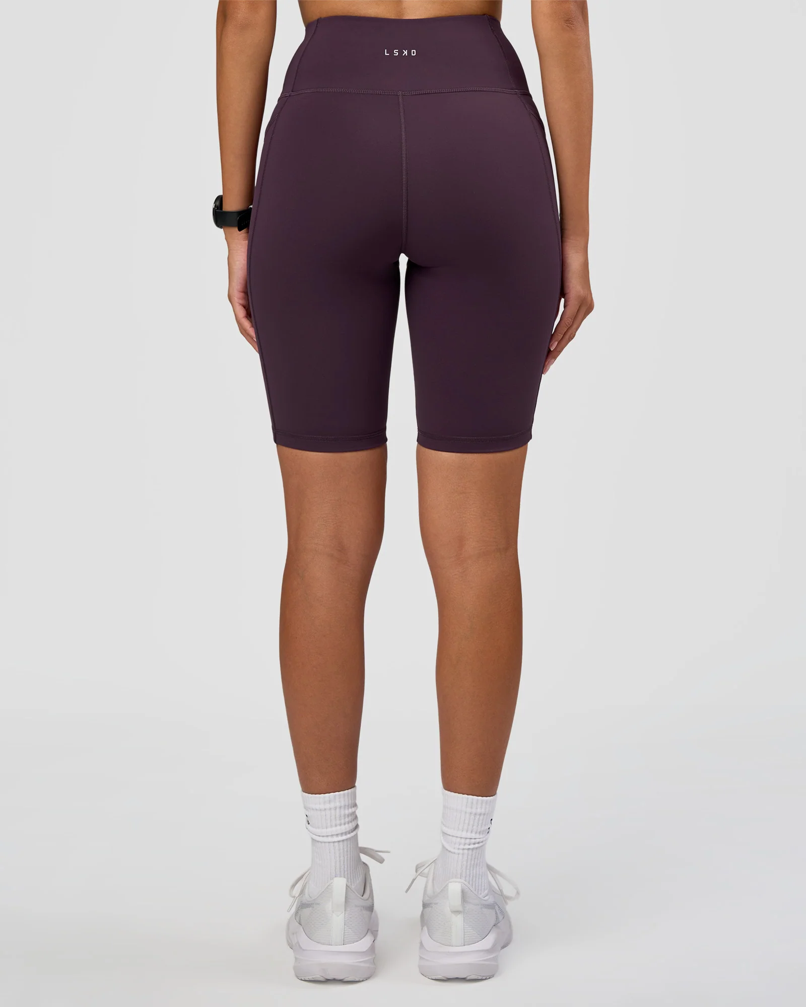 Rep Ultra High-Rise 9" Short Pockets - Midnight Plum-Marshmallow