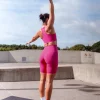 Fusion Ultra High-Rise 9" Short Pockets - Fuchsia Pink