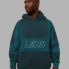Slam Oversized Hoodie - Deep Sea-Blue Coral
