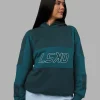 Slam Oversized Hoodie - Deep Sea-Blue Coral