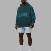 Slam Oversized Hoodie - Deep Sea-Blue Coral