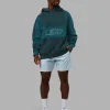 Slam Oversized Hoodie - Deep Sea-Blue Coral