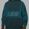 Slam Oversized Hoodie - Deep Sea-Blue Coral