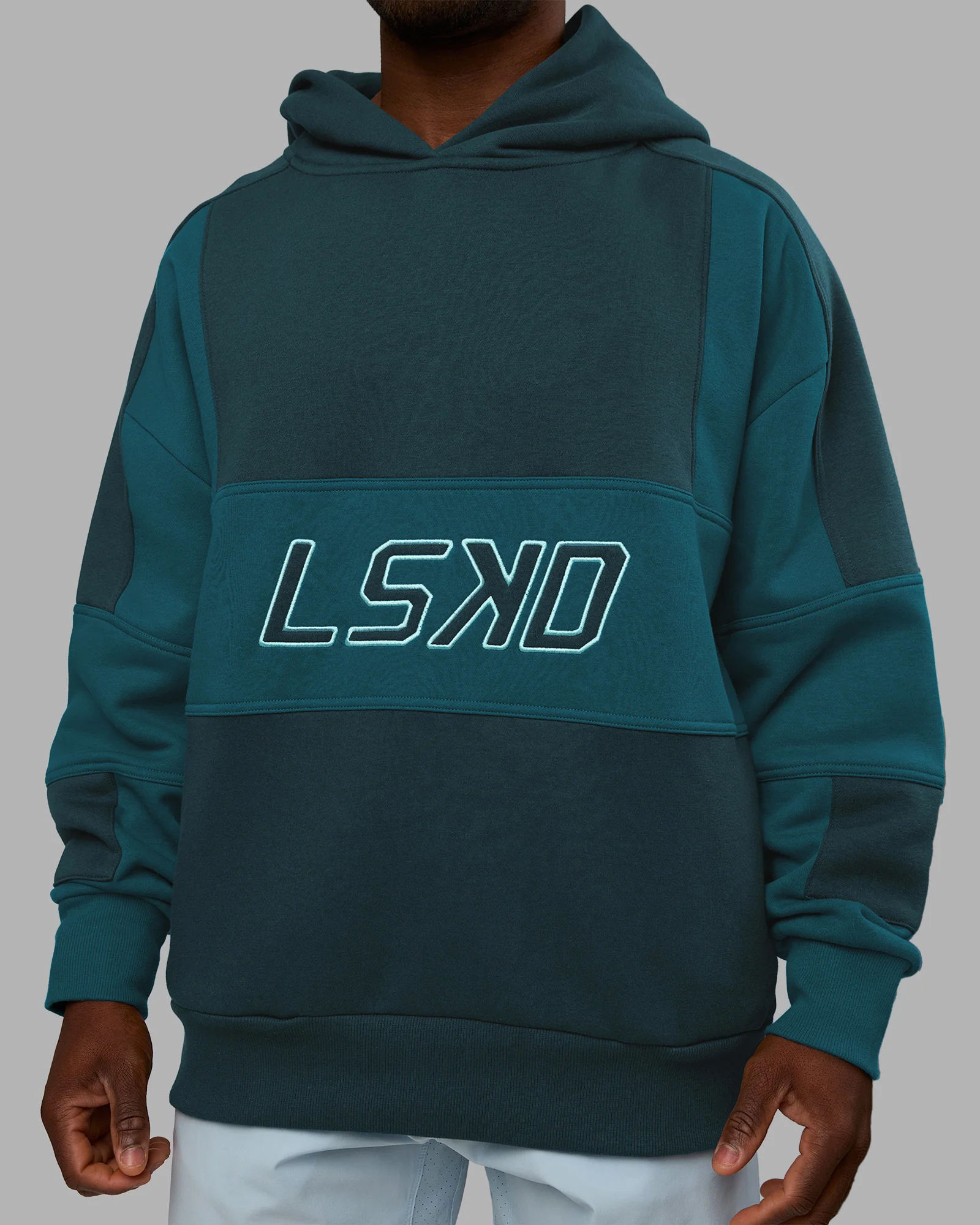 Slam Oversized Hoodie - Deep Sea-Blue Coral