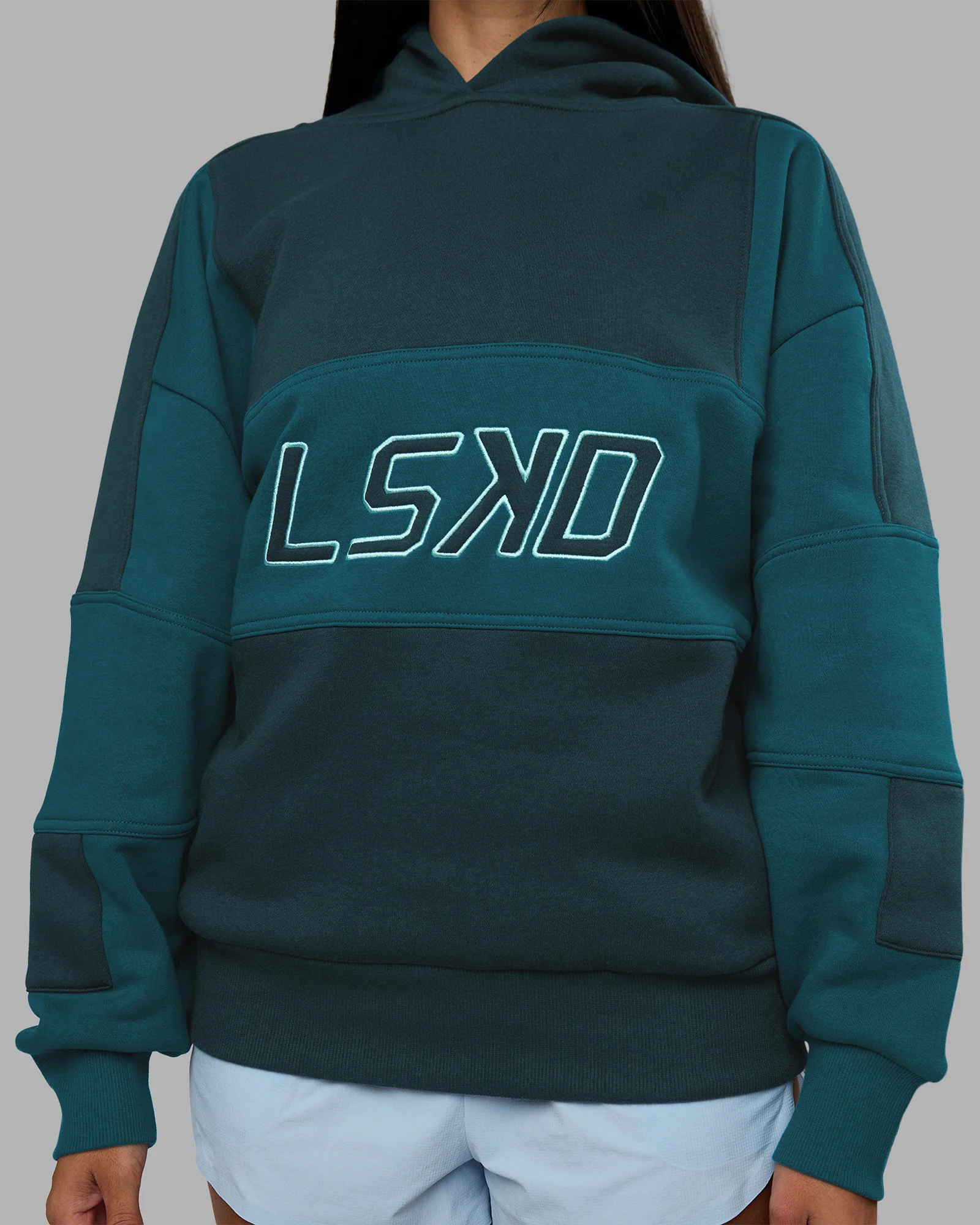 Slam Oversized Hoodie - Deep Sea-Blue Coral