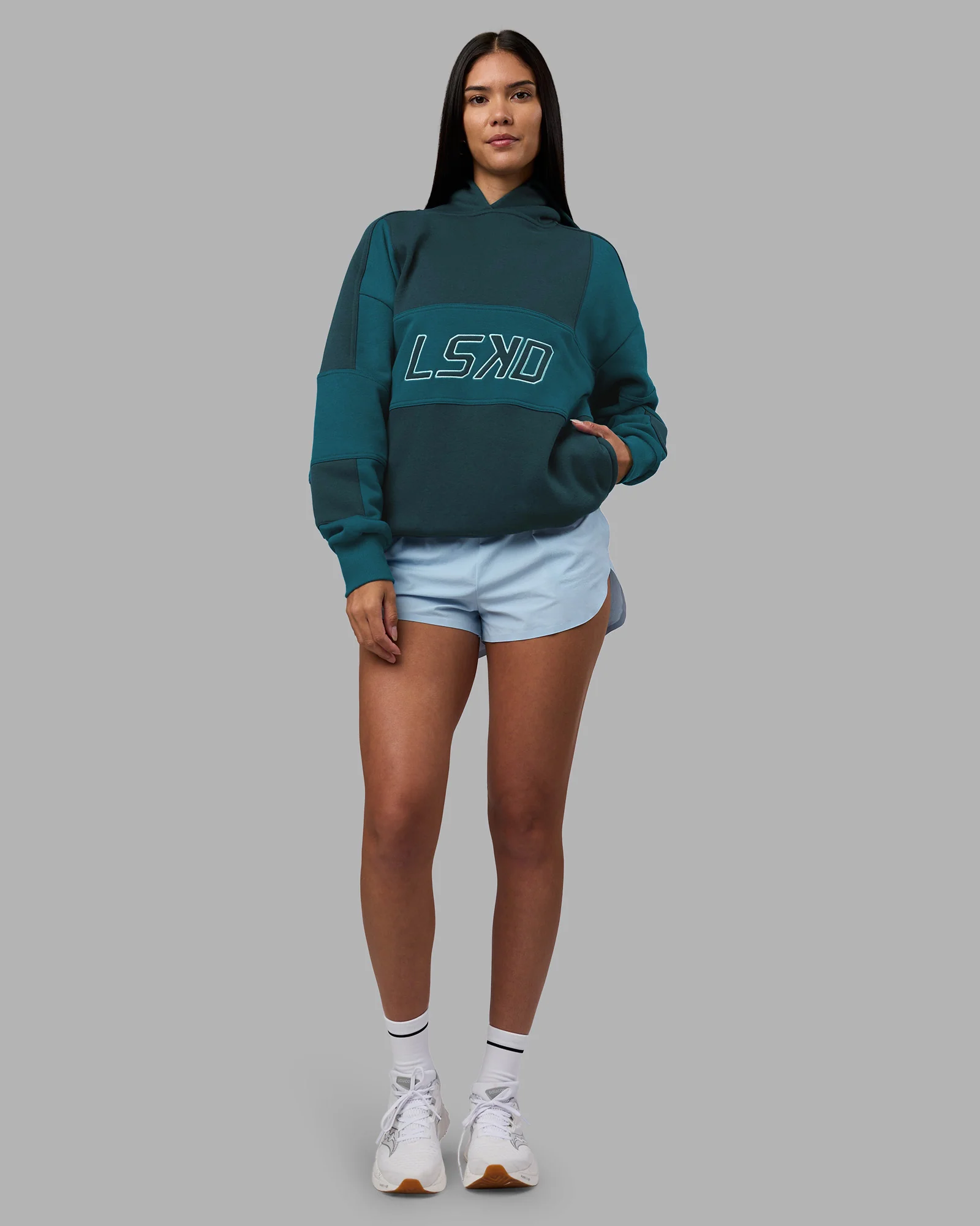 Slam Oversized Hoodie - Deep Sea-Blue Coral