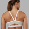 Abs Ignite Sports Bra - Shale Beige-White
