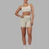 Abs Ignite Sports Bra - Shale Beige-White