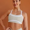 Abs Ignite Sports Bra - Shale Beige-White
