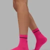 Fast Performance Quarter Socks - Ultra Pink-Black
