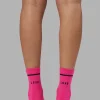 Fast Performance Quarter Socks - Ultra Pink-Black