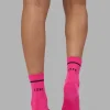 Fast Performance Quarter Socks - Ultra Pink-Black