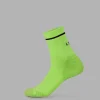 Fast Performance Quarter Socks - Lime Glo-Black