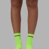 Fast Performance Quarter Socks - Lime Glo-Black