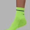 Fast Performance Quarter Socks - Lime Glo-Black