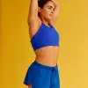 Accelerate Split Strap Sports Bra - Electric Indigo