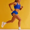 Accelerate Split Strap Sports Bra - Electric Indigo