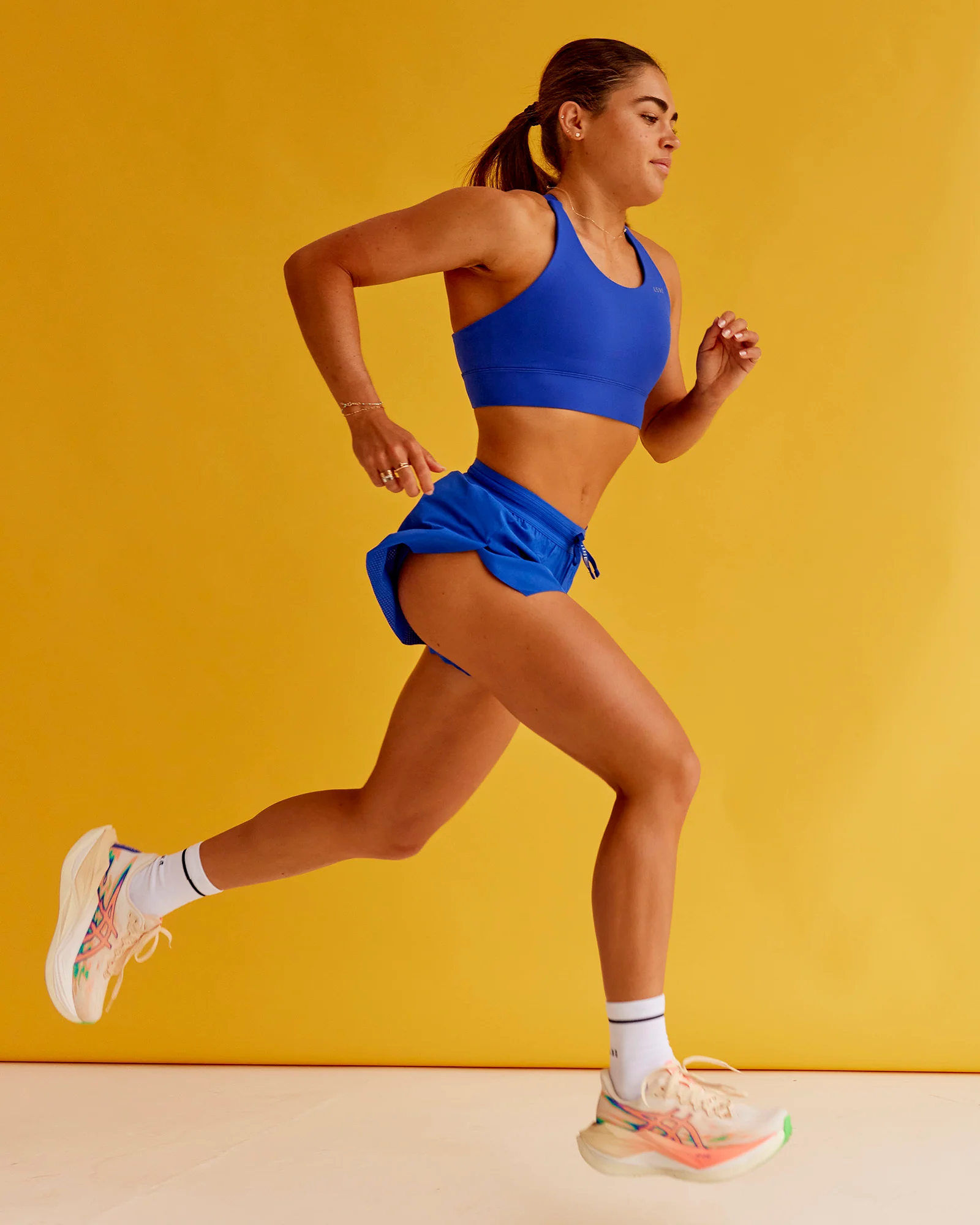 Accelerate Split Strap Sports Bra - Electric Indigo