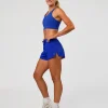 Accelerate Split Strap Sports Bra - Electric Indigo