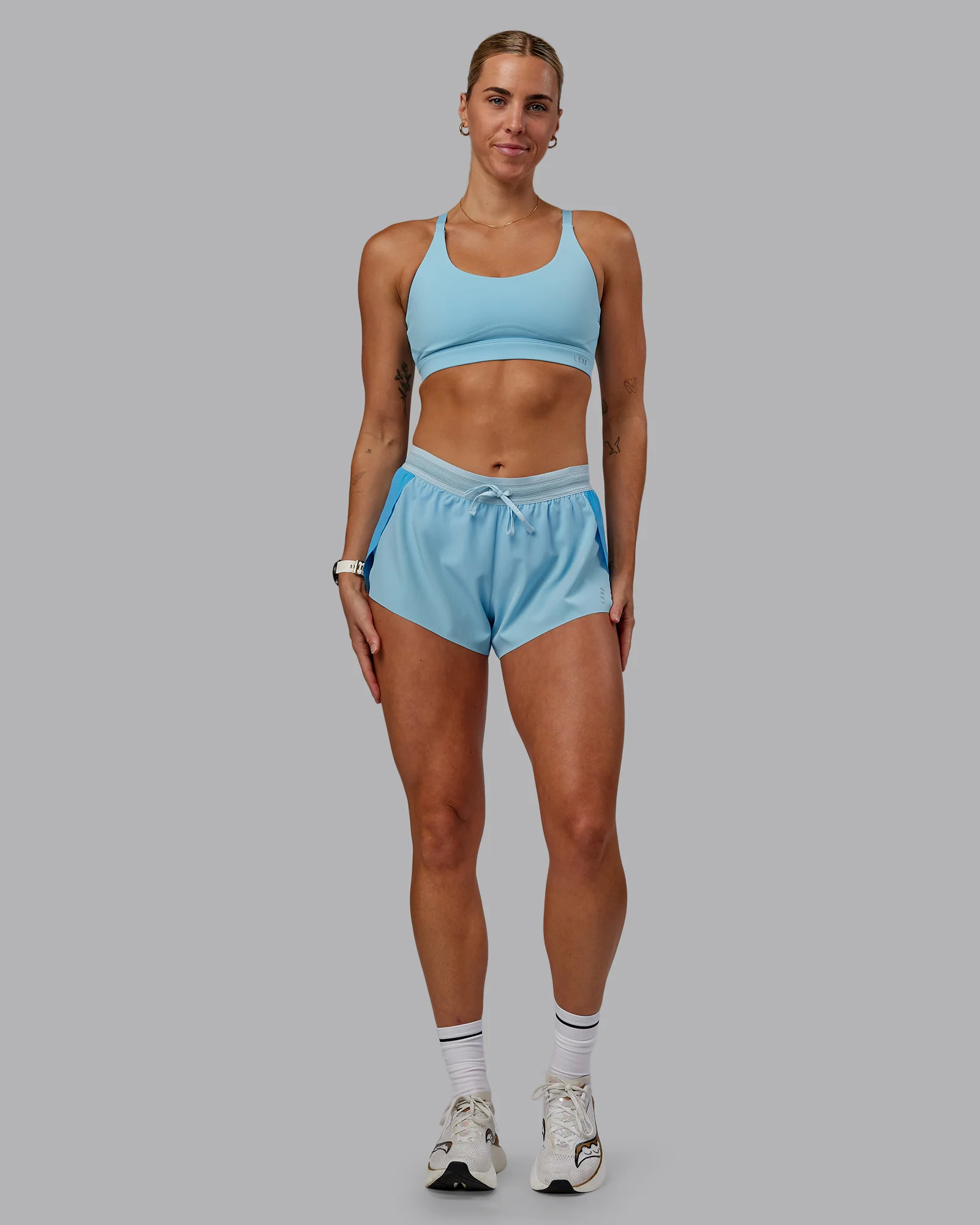 Accelerate 3" Running Short - Sky Blue Colourblock