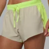 Accelerate 3" Running Short - Lime Glo-Shale Beige