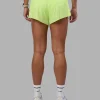 Accelerate 3" Running Short - Lime Glo-Shale Beige