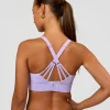 Accelerate Split Strap Sports Bra - Pale Lilac