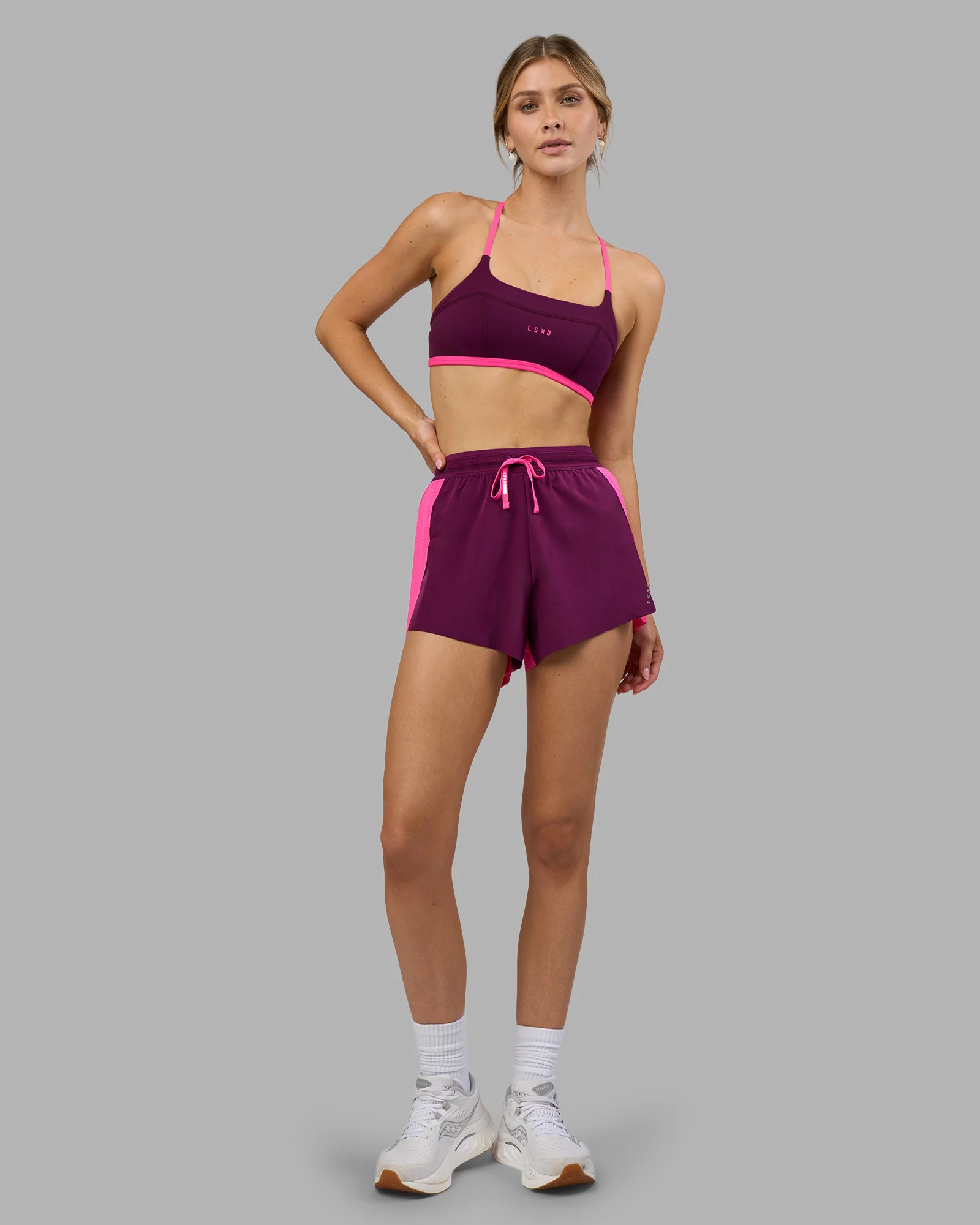 Accelerate 3" High-Rise Running Short - Ultra Pink-Plum Caspia