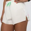 Accelerate 3" High-Rise Running Short - Off White-Floral Sticker