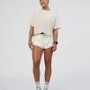 Accelerate 3" Mid-Rise Running Short - Off White-Floral Sticker