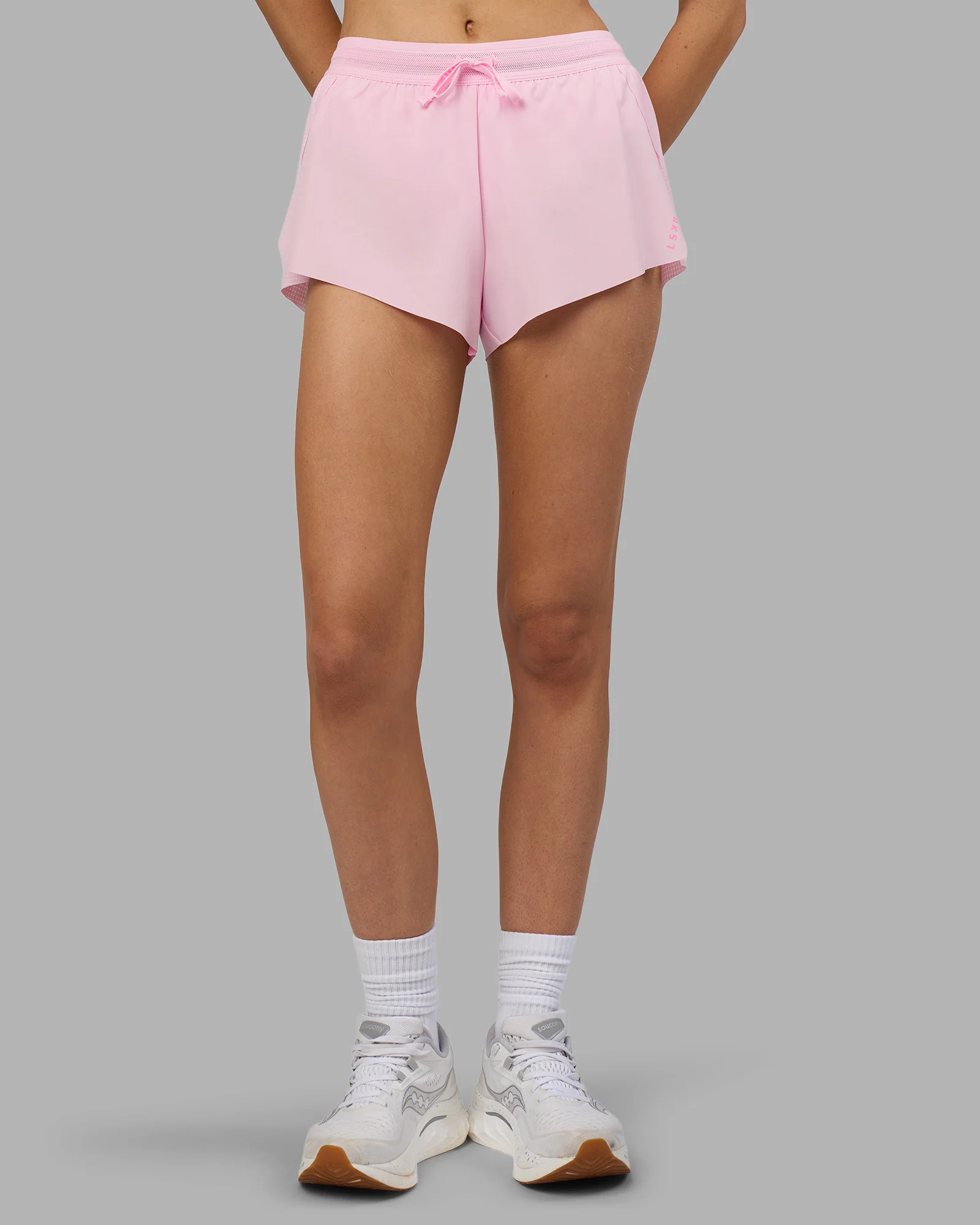 Accelerate 3" Mid-Rise Running Short - Marshmallow-Candy Pink