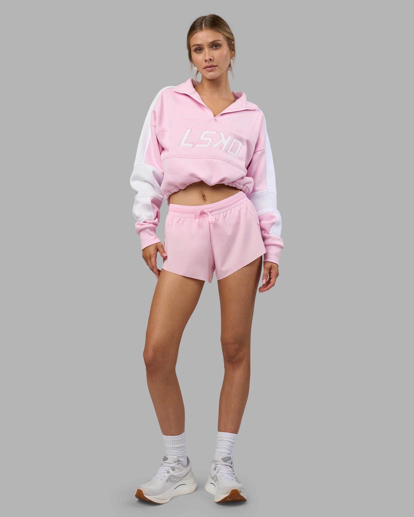 Accelerate 3" Mid-Rise Running Short - Marshmallow-Candy Pink