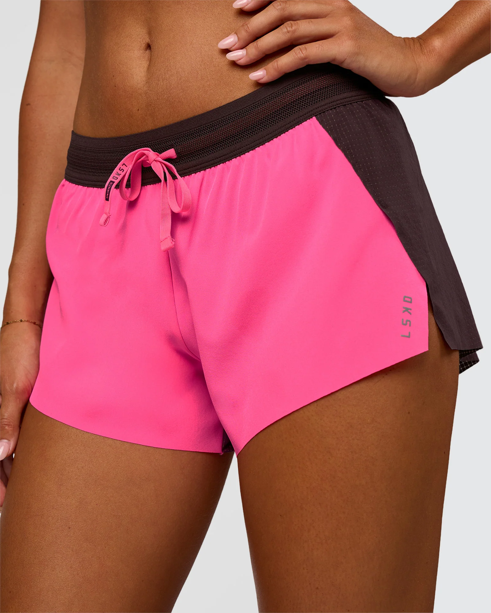 Accelerate 3" Mid-Rise Running Short - Midnight Plum-Sugar Plum