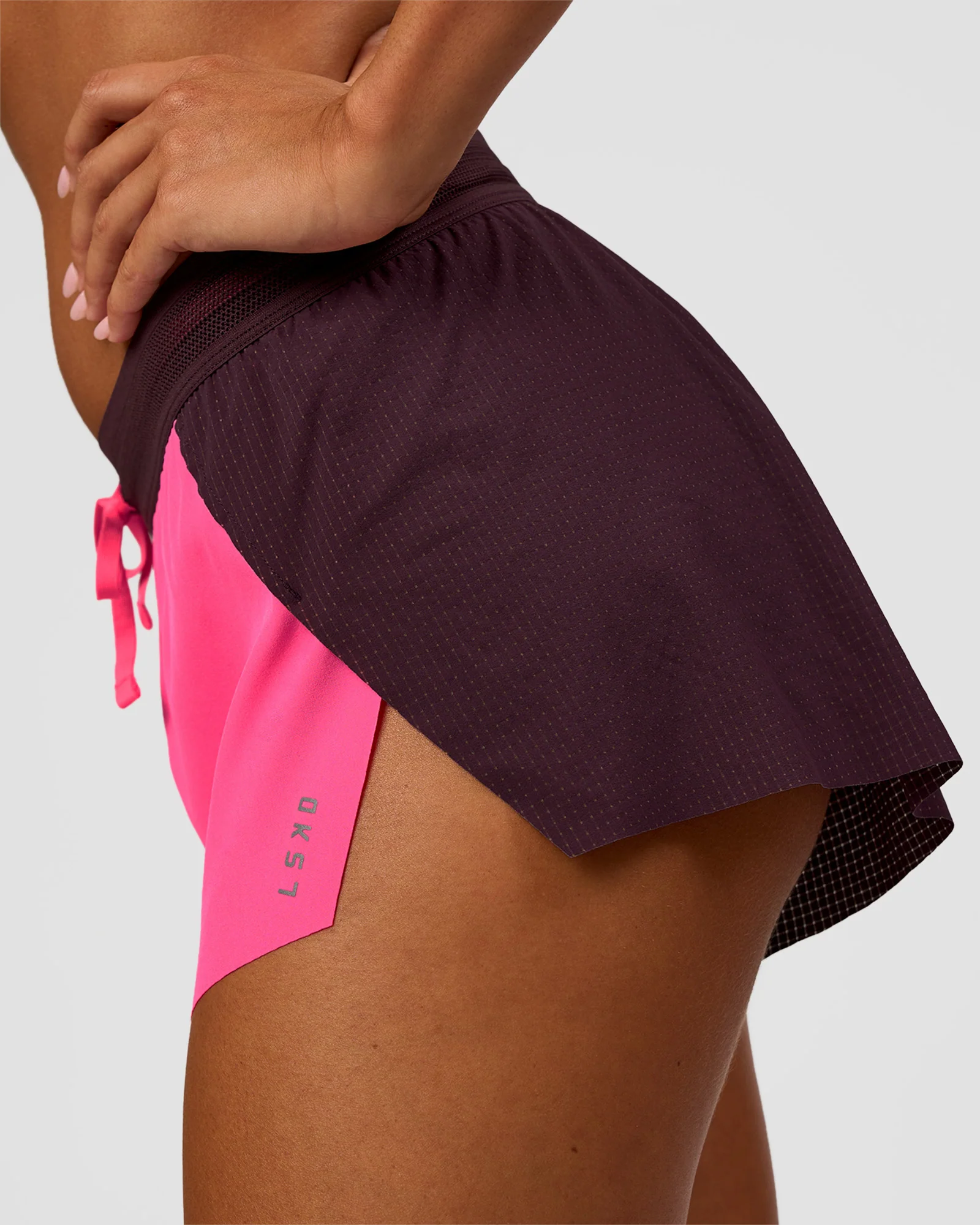 Accelerate 3" Mid-Rise Running Short - Midnight Plum-Sugar Plum