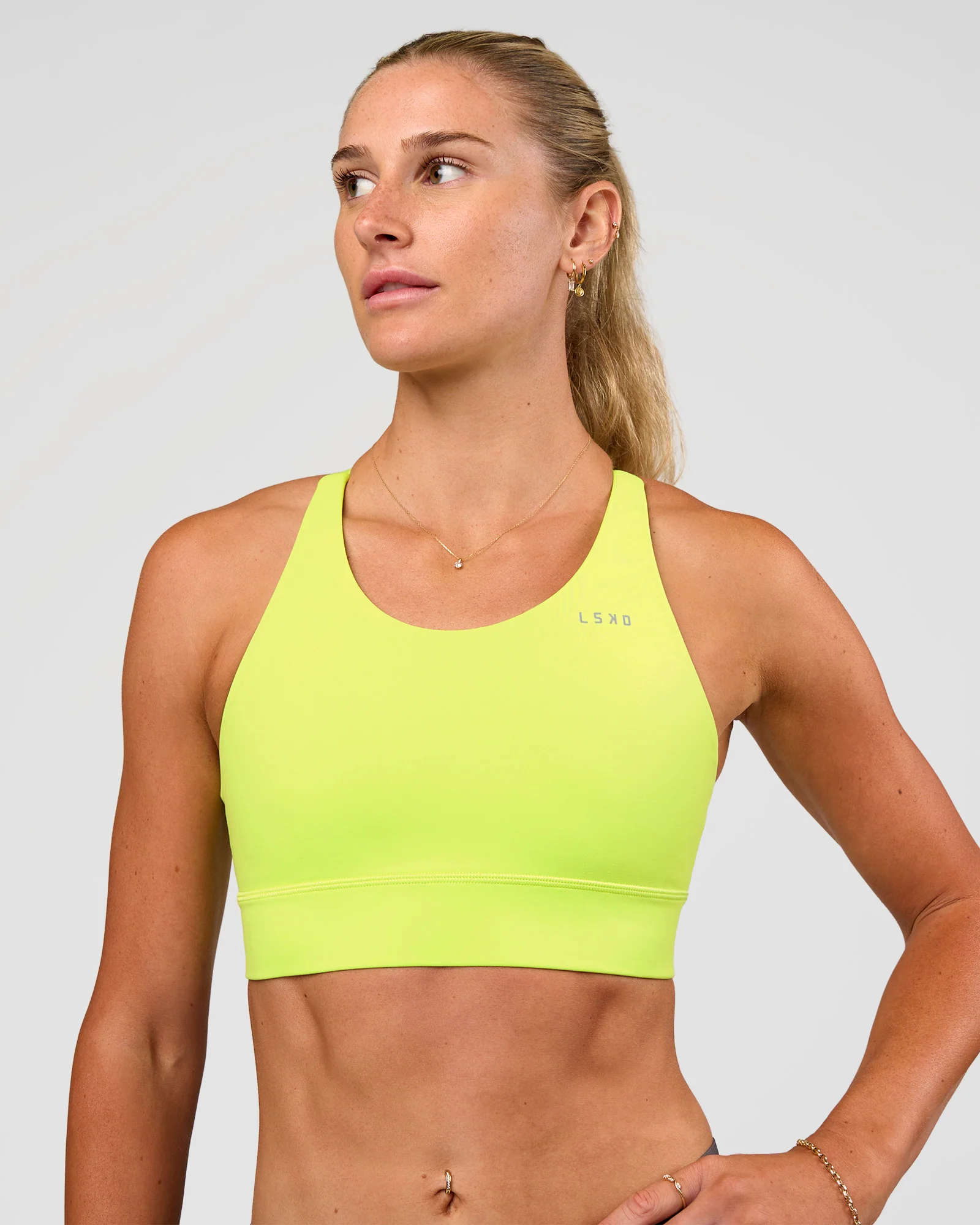 12359-accelerate-split-strap-sports-bra-hyper-green-4.webp Accelerate Split Strap Sports Bra - Hyper Green