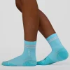 Accelerate Performance Quarter Socks - Baltic Sea-White
