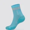 Accelerate Performance Quarter Socks - Baltic Sea-White