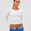 1256-scrunch-long-sleeve-tee-white-1.webp Scrunch Long Sleeve Tee - White