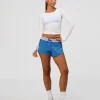1256-scrunch-long-sleeve-tee-white-3.webp Scrunch Long Sleeve Tee - White