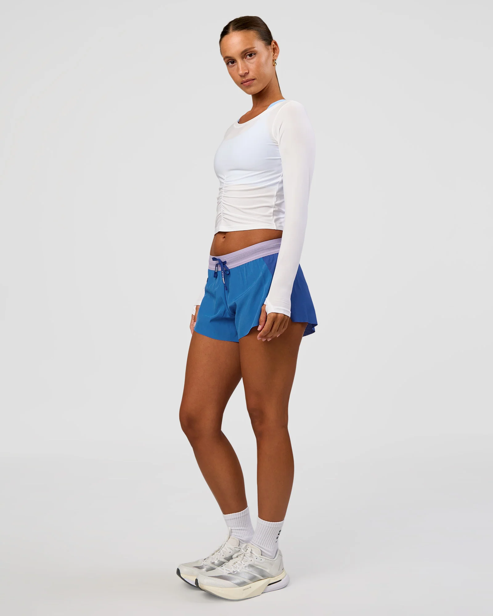 1256-scrunch-long-sleeve-tee-white-5.webp Scrunch Long Sleeve Tee - White