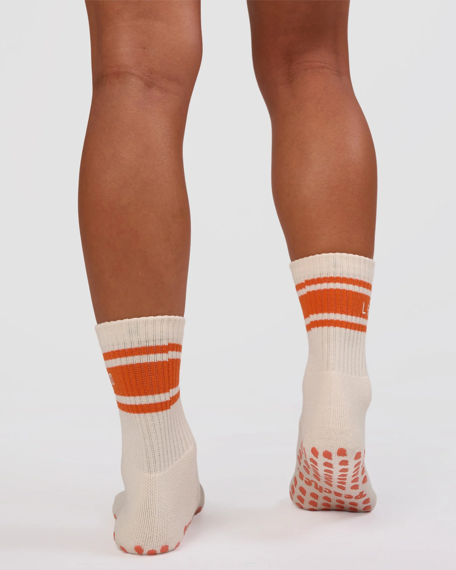 12576-peaches-pilates-grip-socks-ivory-orange-3.webp Peaches Pilates Grip Socks - Ivory-Orange