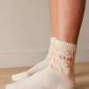 12580-love-peaches-pilates-grip-socks-ivory-orange-3.webp Love Peaches Pilates Grip Socks - Ivory-Orange