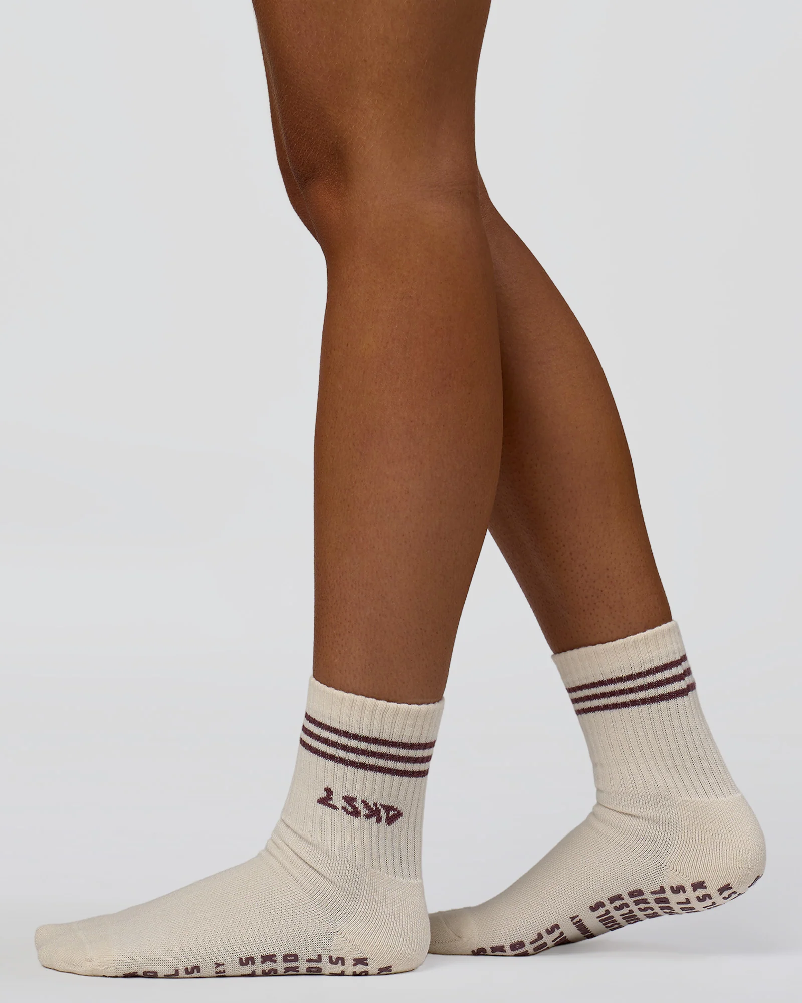 12592-motion-pilates-grip-socks-off-white-hot-chocolate-2.webp Motion Pilates Grip Socks - Off White-Hot Chocolate