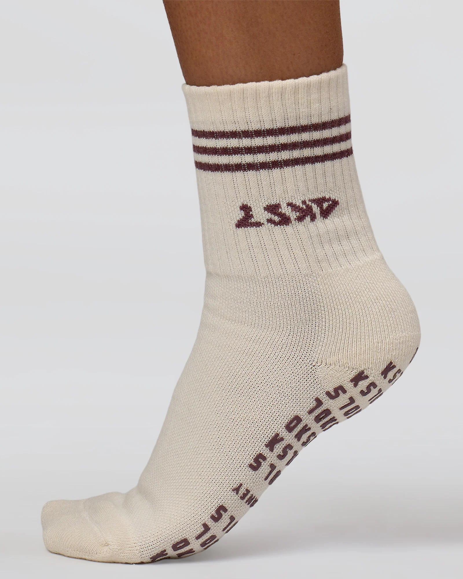 12592-motion-pilates-grip-socks-off-white-hot-chocolate-5.webp Motion Pilates Grip Socks - Off White-Hot Chocolate
