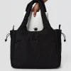 Puffer Tote Bag - Black