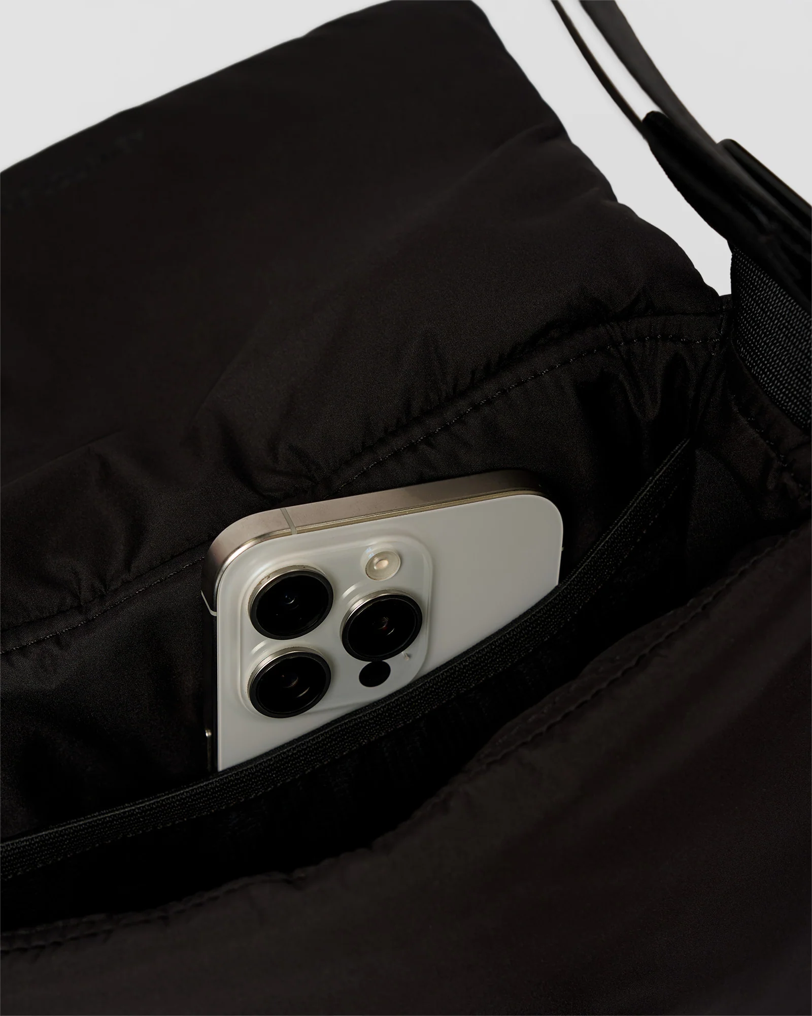 Puffer Crossbody Bag - Black