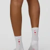 Love Steps Mini Quarter Socks - White-Marshmallow